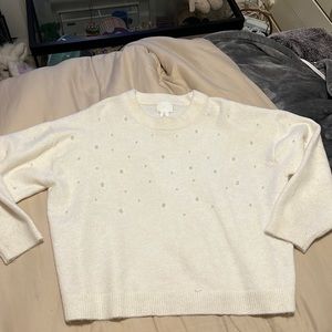 Pearly sweater!